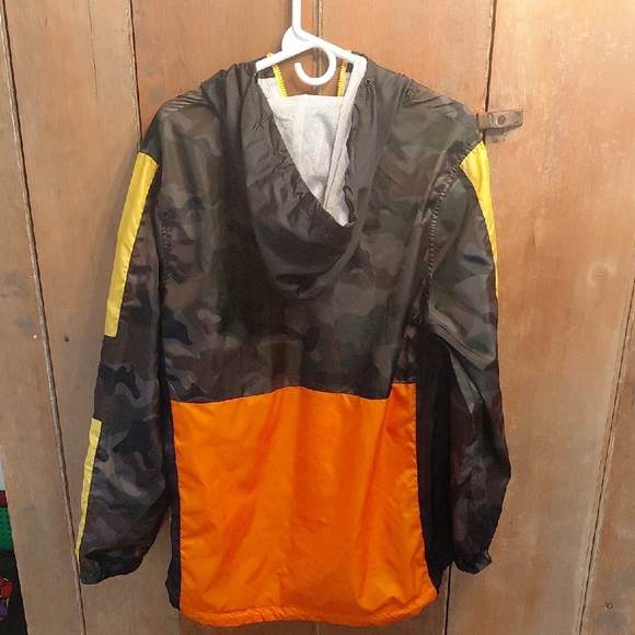 Orange and Black Hooded REBEL MINDS Jacket Size LARGE - Picture 3 of 4
